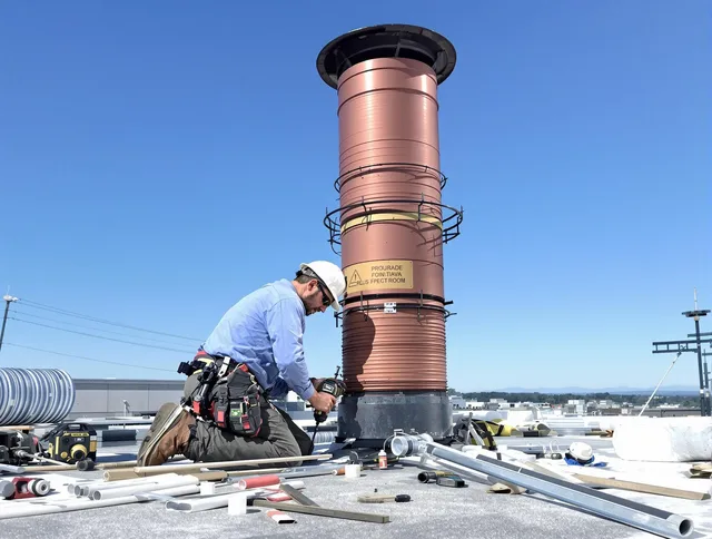 Installed chimney liner by La Mirada Chimney Sweep in La Mirada, CA