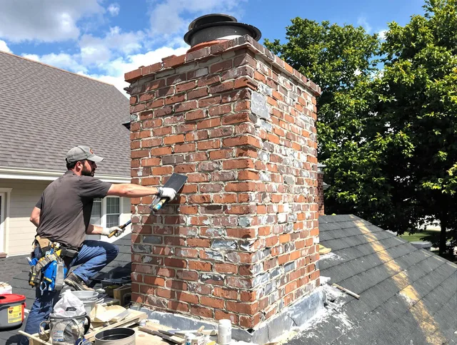 Completed chimney rebuild by La Mirada Chimney Sweep in La Mirada, CA