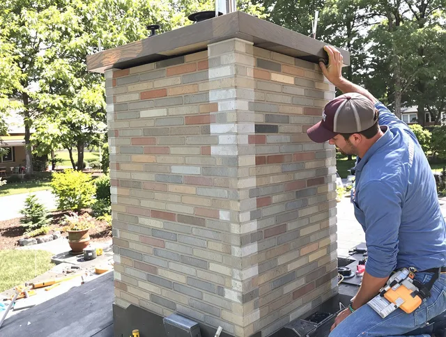 La Mirada Chimney Sweep completing a modern chimney remodel in La Mirada, CA