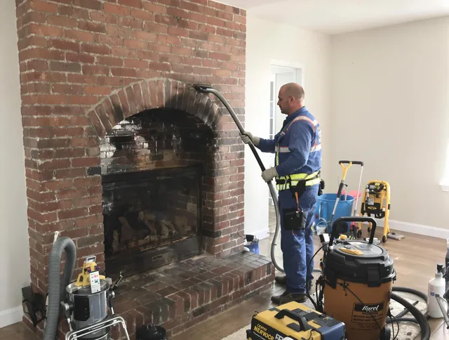 La Mirada Chimney Sweep expert performing detailed chimney sweep in La Mirada, CA
