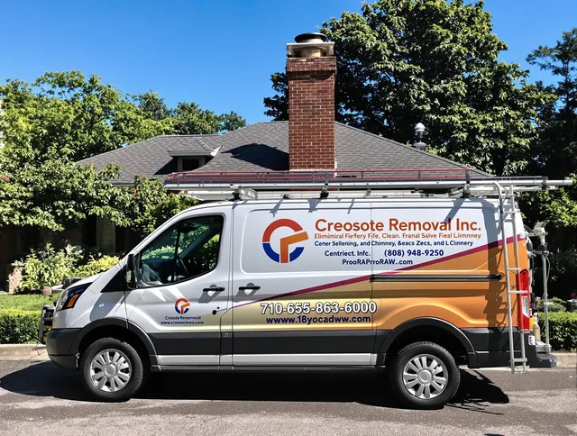 La Mirada Chimney Sweep technician removing creosote safely in La Mirada, CA