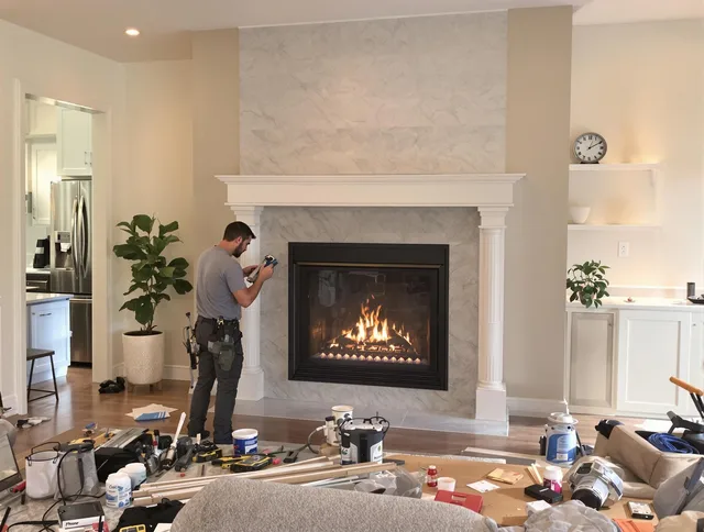 Newly installed fireplace by La Mirada Chimney Sweep in La Mirada, CA