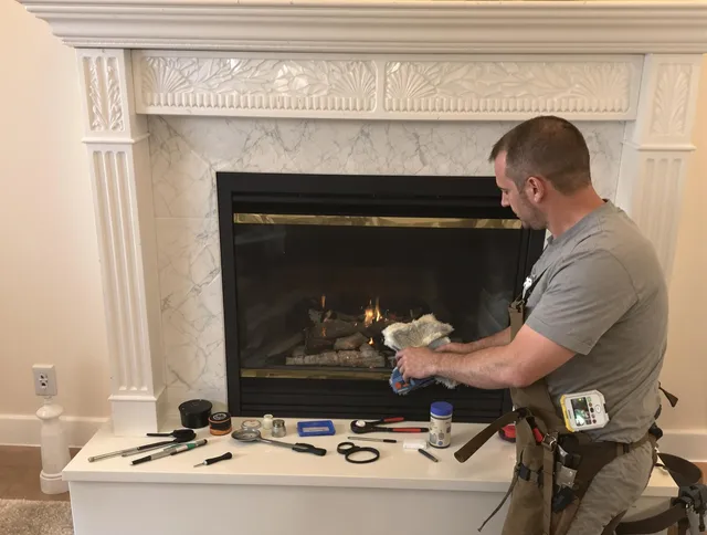 La Mirada Chimney Sweep performing fireplace maintenance in La Mirada, CA
