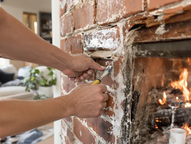 Routine fireplace repair by La Mirada Chimney Sweep in La Mirada, CA