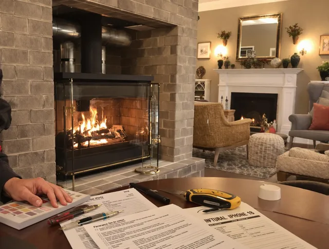 La Mirada Chimney Sweep verifying fireplace safety measures in La Mirada, CA